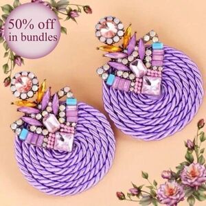 Rhinestone Decor Stud Earrings